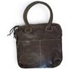 Image 3 : Roots Genuine Dark Brown Pebbled Leather Purse with Front Pockets & Original Dust Bag - New Conditio