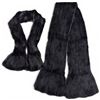 Image 1 : New Knitted Fishtail Black Fur Scarf & Stole - Scarf is 8" to 12" wide x 66" long - Stole is 4" to 8