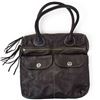 Image 2 : Genuine Roots Dark Brown Pebbled Leather Purse with Front Pockets - New Condition - 2.5" x 14" x 11"