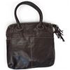 Image 3 : Genuine Roots Dark Brown Pebbled Leather Purse with Front Pockets - New Condition - 2.5" x 14" x 11"
