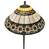 Image 2 : Meyda Ilona Hand-Crafted Floor Lamp with Tiffany-Style Shade - 61" Tall - Metal Base