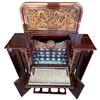 Image 3 : Mid-Century Asian Rosewood Bar Cabinet - Hand-Carved High-Relief Scenes (36" x18" x42.5" Tall)