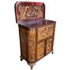 Image 6 : Mid-Century Asian Rosewood Bar Cabinet - Hand-Carved High-Relief Scenes (36" x18" x42.5" Tall)