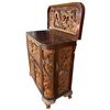 Image 7 : Mid-Century Asian Rosewood Bar Cabinet - Hand-Carved High-Relief Scenes (36" x18" x42.5" Tall)