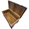 Image 6 : Chinese Camphor Wood Chest * features intricate hand-carved village scenes and a traditional brass l