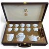 Image 1 : New White Jingdezhen Porcelain Tea Set in Gift Box -  Landscape-Themed