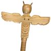 Image 7 : Carved Cedar Thunderbird Rattling Talking Stick/Staff with Copper Inlay - Signed W. B. for William B