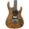 Image 2 : Hand-Carved Electric Guitar with Intricate Pacific Northwest Form line-Style Design