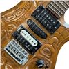 Image 4 : Hand-Carved Electric Guitar with Intricate Pacific Northwest Form line-Style Design