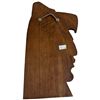 Image 2 : 1992 Richard Campbell Hand-carved Cedar Wall Plaque- Warrior with Thunderbird Headdress, Musqueam Na