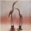 Image 1 : Mid-Century Rustic Metal Cranes - 33" tall - Great yard art