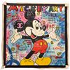 Image 1 : Pop Art 44" x 44" "Mickey Mouse" Painting in the Style of Jibar - Signature appears to be SANA - Unf