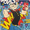 Image 2 : Graffiti-style Painting of Popeye the Sailor in the Style of Rico Sab - 44" x 44" - Signature appear