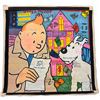 Image 1 : Pop Art Painting of "Tintin and Milouin" the Style of Priscilla Vettese -44" x 44" - Signature appea