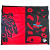 Image 2 : Paul Johnny "Frog" Button Blanket Pouch - First Nations Design (58" x 64") -Canadian born native art