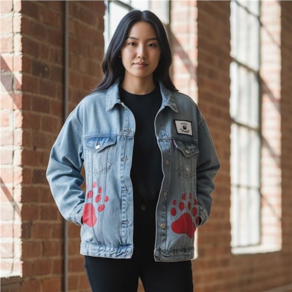 Original Paul Johnny Wearable Art Jacket - Hand Stitched Flannel & Denim with COA- First Nations Des