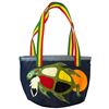 Image 2 : Original Paul Johnny Wearable Art Tote Bag - Hand Stitched Flannel & Denim with COA- First Nations D