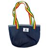 Image 3 : Original Paul Johnny Wearable Art Tote Bag - Hand Stitched Flannel & Denim with COA- First Nations D