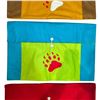 Image 3 : 3 Original Paul Johnny Flannel  Pouches with Bear Paw Design (pouches are 27" x 18")- First Nations