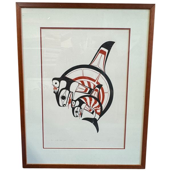 Ben Houstie Ltd. Edition Serigraph "Mother Killer Whale" #8/225 - Kwakiutl First Nation, Waglisla, B