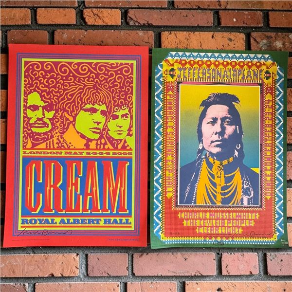 2 John Van Hammesveld Concert Posters (each is 27" x 19") - The Jefferson Airplane is AP 217/500, 20