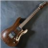 Image 1 : Custom Electric Guitar - Solid Mahogany w Abalone Markers - Distinctive Curved Body and 2 humbucke