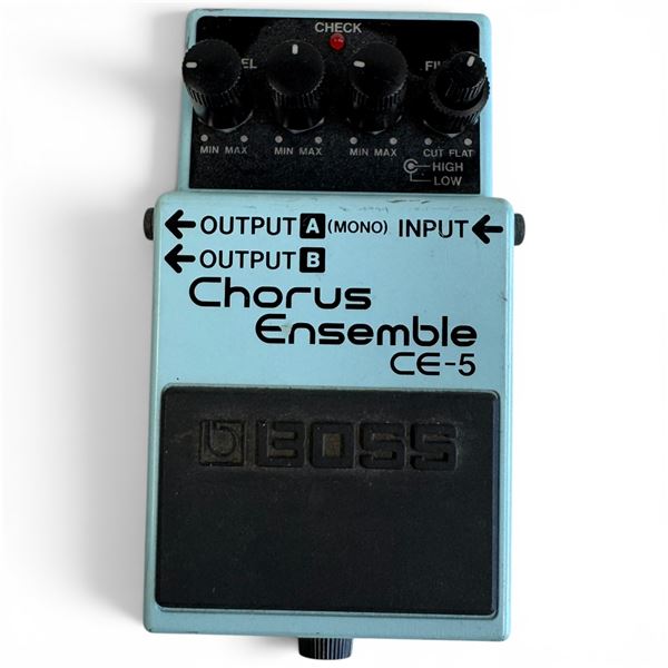 Boss CE-5 Stereo Chorus Ensemble Pedal for Guitar in Signature Light Blue