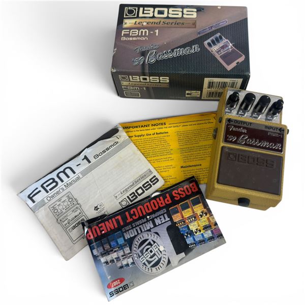 Boss FBM-1 Fender '59 Bassman Overdrive Pedal in Original Box in its Original Packaging, Owner Manua