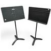 Image 1 : 2 Manhasset Symphony Stands in Black (three-legged base and a flat metal sheet for holding sheet mus
