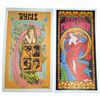 Image 1 : 2 Signed Bob Masse Concert Posters "Byrds 1968" and "Bob Dylan/Paul Simon - Undated" - Autographed b