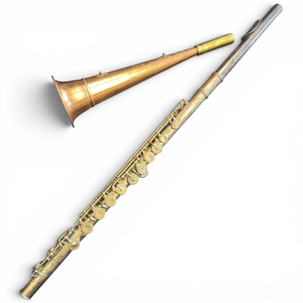 Gold-Tone Flute and Brass Trumpet Head