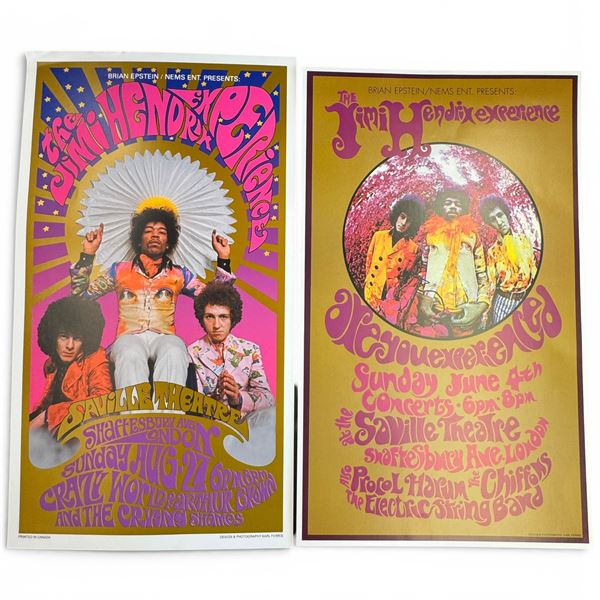 2 "The Jimi Hendrix Experience" Concert Posters - A Brian Epstein/NEMS Ent Event - Design & Photogra