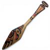 Image 1 : Hand Carved and Painted Pacific Northwest Style Thunderbird Paddle Signed W. B. (William Bear) - 39"