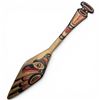 Image 2 : Hand Carved and Painted Pacific Northwest Style Thunderbird Paddle Signed W. B. (William Bear) - 39"