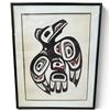 Image 1 : Limited Edition 112/213 Framed Print "Haida Raven III" Pencil Signed by Clarence Mills, Skidegate, H