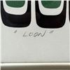 Image 3 : Limited Edition 6/160 Framed Silkscreen Print "Loon" Pencil Signed by Wa - 22" x 21"