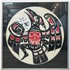 Image 1 : Limited Edition 22/75 Framed Pacific Northwest Indigenous Style Print Signed by Fred Davis - 22" x 2