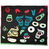 Image 2 : Original Paul Johnny "Salmon" Blanket/Wall Hanging -  Hand Stitched Flannel (40" x 60" - includes CO