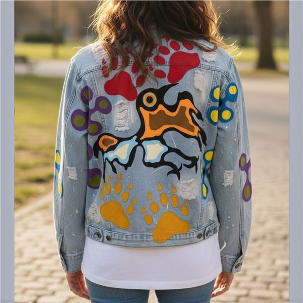 Original Paul Johnny Wearable Art Jacket -  Hand Stitched Flannel & Upcycled Denim with COA - Canadi