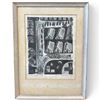 Image 1 : Framed Print "Station Hospital: Bizerte" Pencil Signed by Jerome Kaplan, 1947 - 18" x 14"