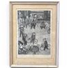 Image 2 : Limited Edition 3/30 Framed Print "Ou Allez Vous?" Pencil Signed by Jerome Kaplan - 18" x 14"