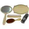 Image 1 : Vintage French Ivory Vanity Set with Sterling Back Clothing Brush