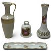Image 1 : 3 Limoges Porcelain Pieces and One Porzallan Bavaria Vase - Tallest Piece is 8.5"