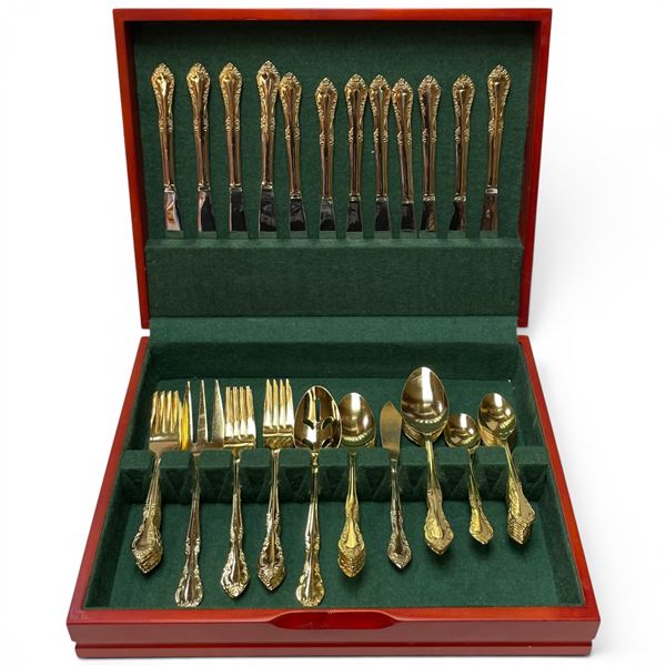 Gold Plated Flatware Set