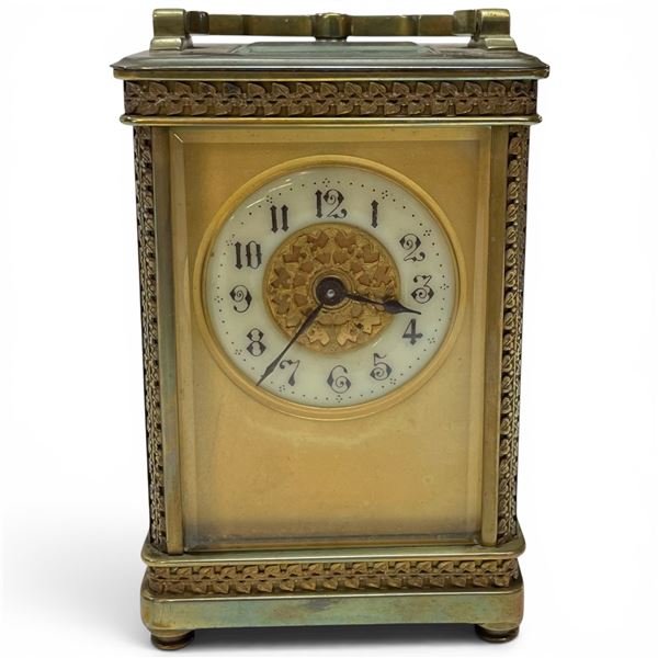 Antique French Carriage Clock 3x2.25x5"