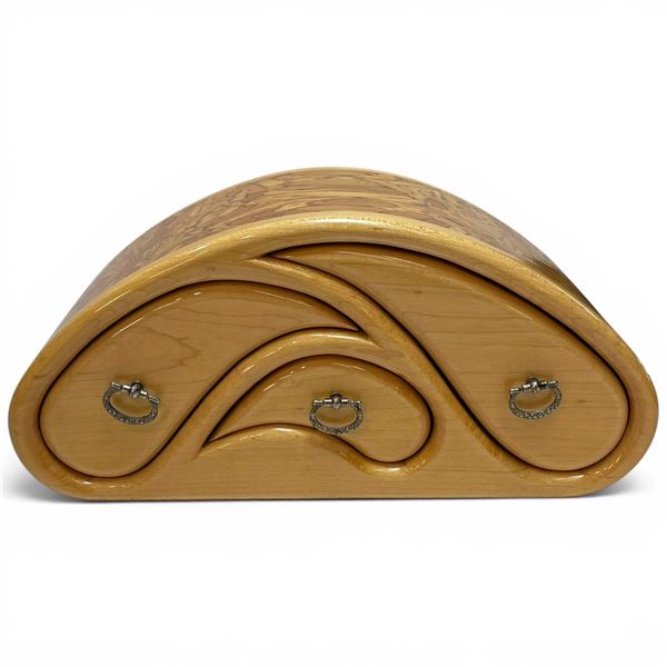 Folk Art Puzzle Jewelry Box 11x4.5x5"