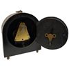 Image 3 : Vintage Meiji 30 Day Mitsukoshi Mantel Clock W Dark Brown Wooden Case & a Brass-Framed Face