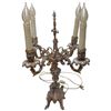 Image 2 : Vintage Cast Metal Electric Candelabra Lamp