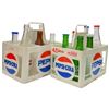 Image 3 : Group of Glass Pop & Soda Bottles in 2 Vintage Plastic Carriers with Pepsi Logo