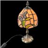 Image 2 : Stained Glass Accent Lamp - 11" Tall with a 5" diameter shade